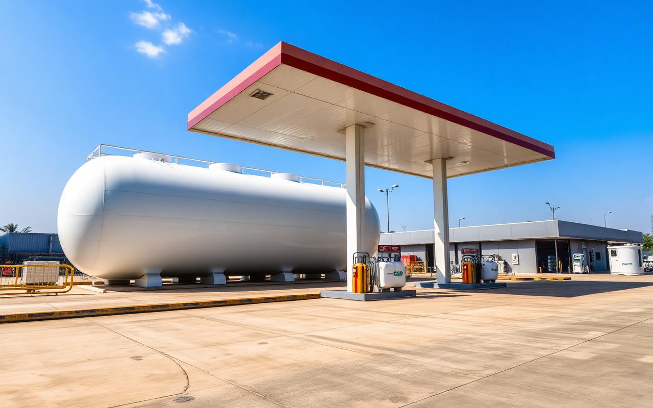 24 Energy LPG facility with storage tanks